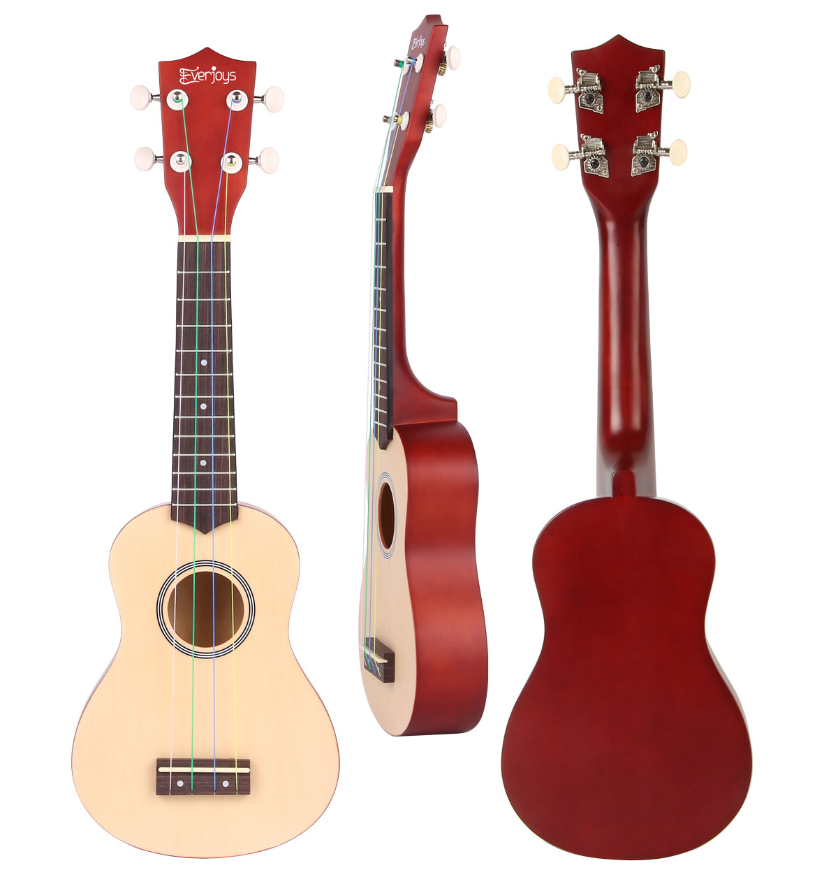 Soprano Ukulele Beginner Pack-21 Inch w/ Gig Bag Songbook Digital Tuner