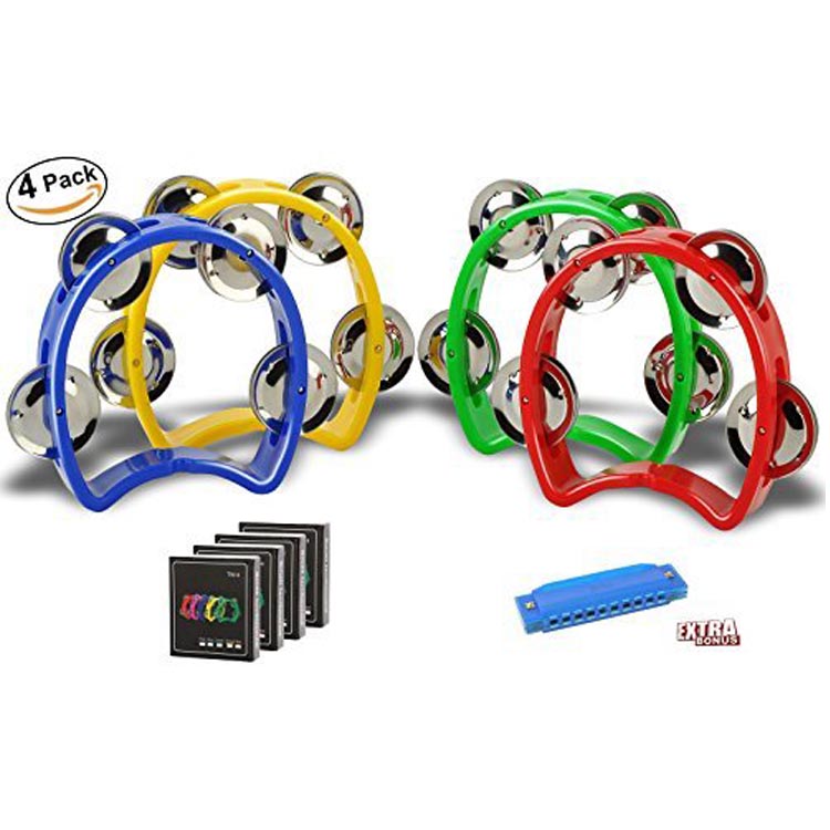 Mini Plastic Musical Percussion Tambourine 