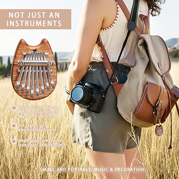 Mini Kalimba Thumb Piano 8 Keys(Wooden Fox)