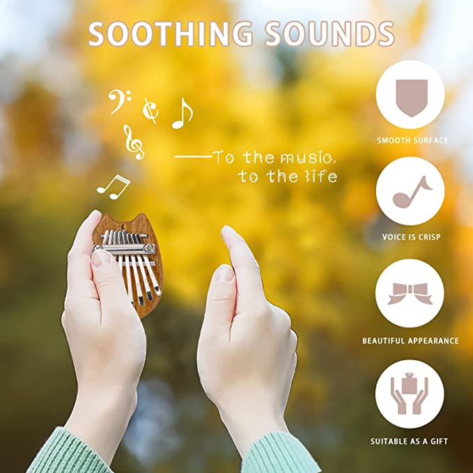 Mini Kalimba Thumb Piano 8 Keys(Wooden Fox)