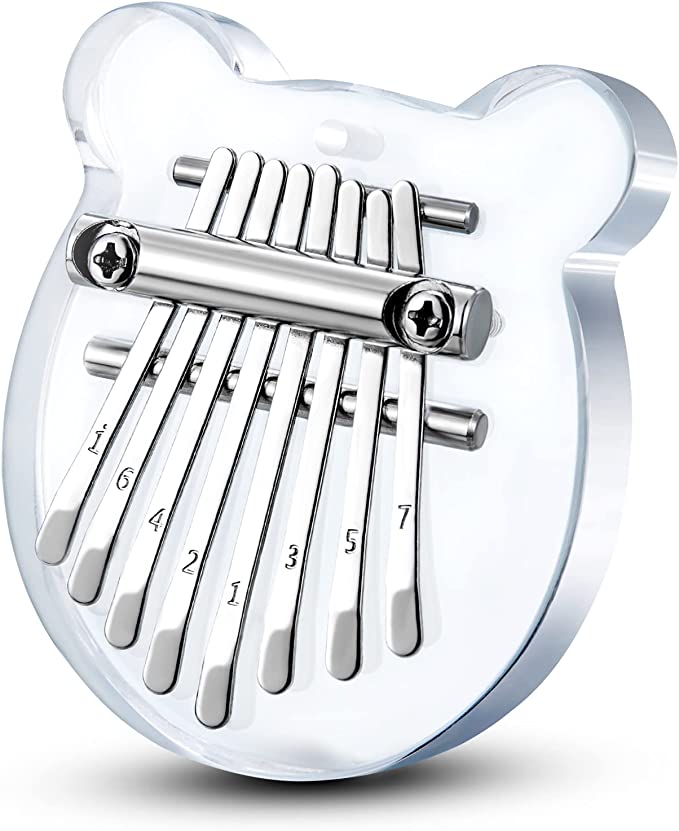 Mini Kalimba Thumb Piano 8 Keys(Acrylic Bear)