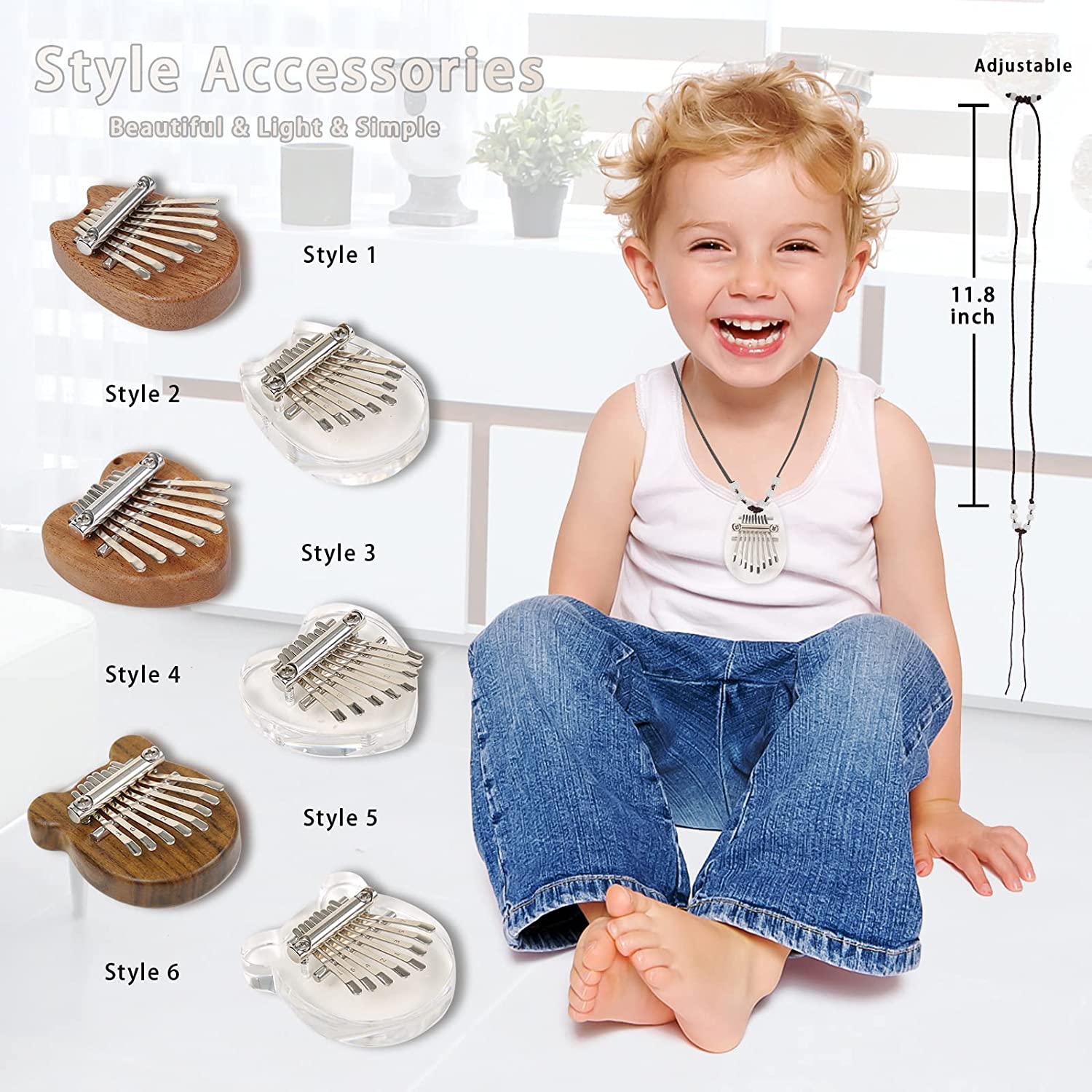 Mini Kalimba Thumb Piano 8 Keys(Acrylic Fox)