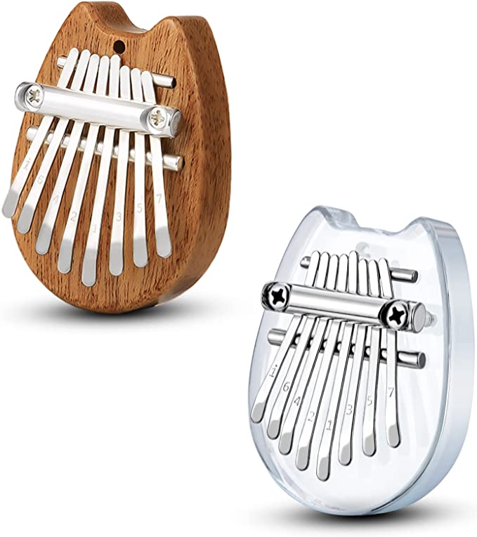 2 Pack Mini Kalimba Thumb Piano 8 Keys (Fox)