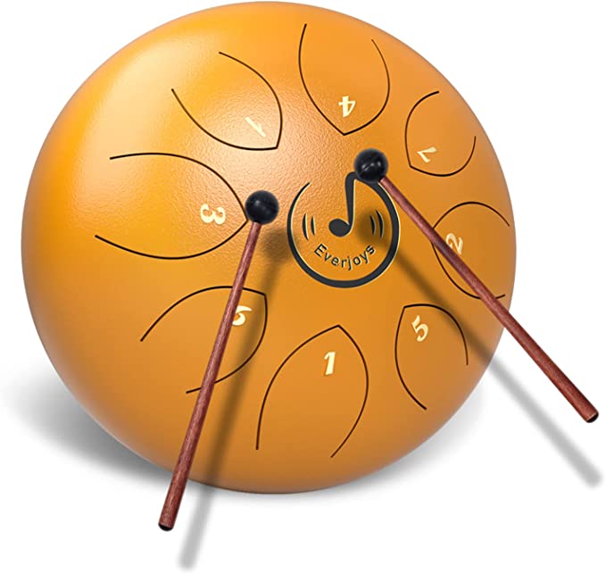 Steel Tongue Drum 8 Notes 6 Inches C-Key(Gold)