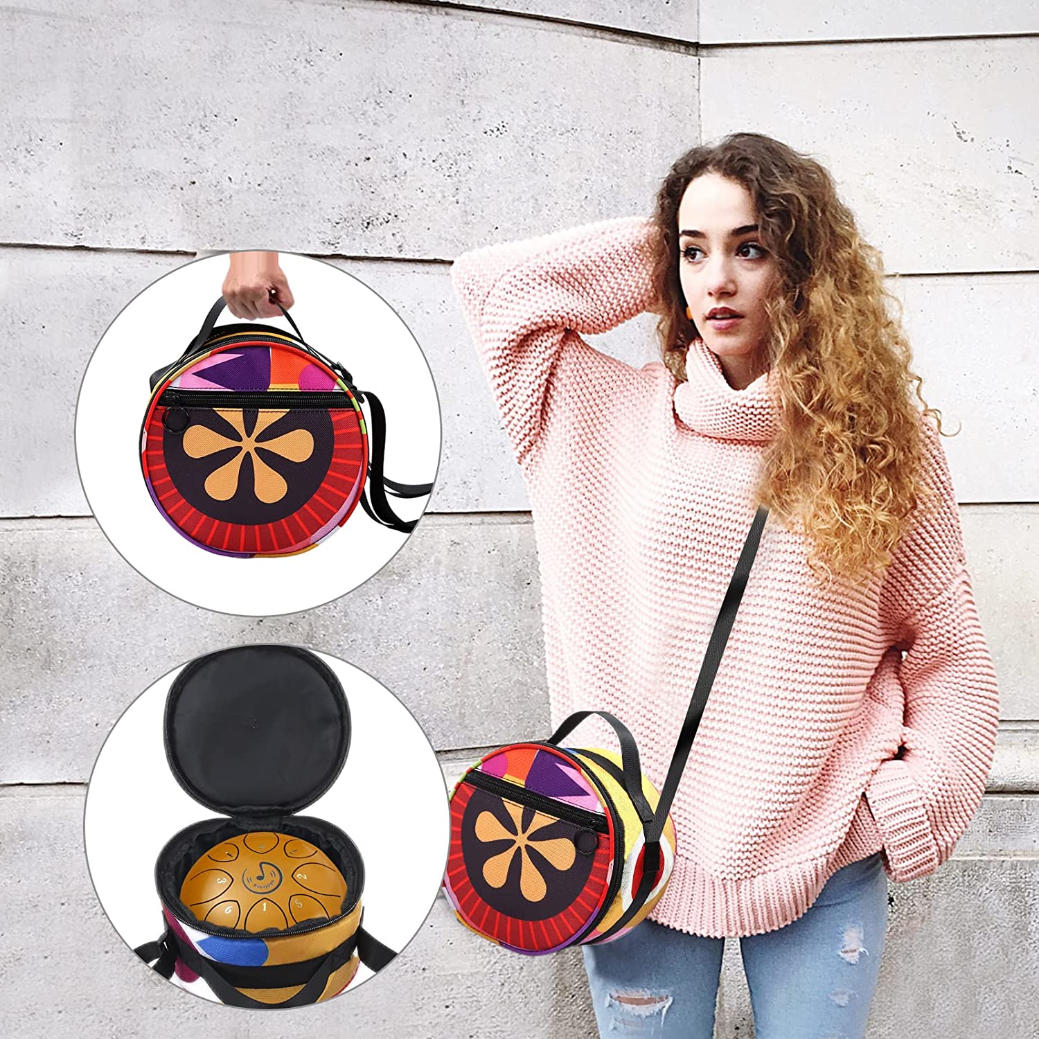 Steel Tongue Drum 8 Notes 6 Inches C-Key(Gold)