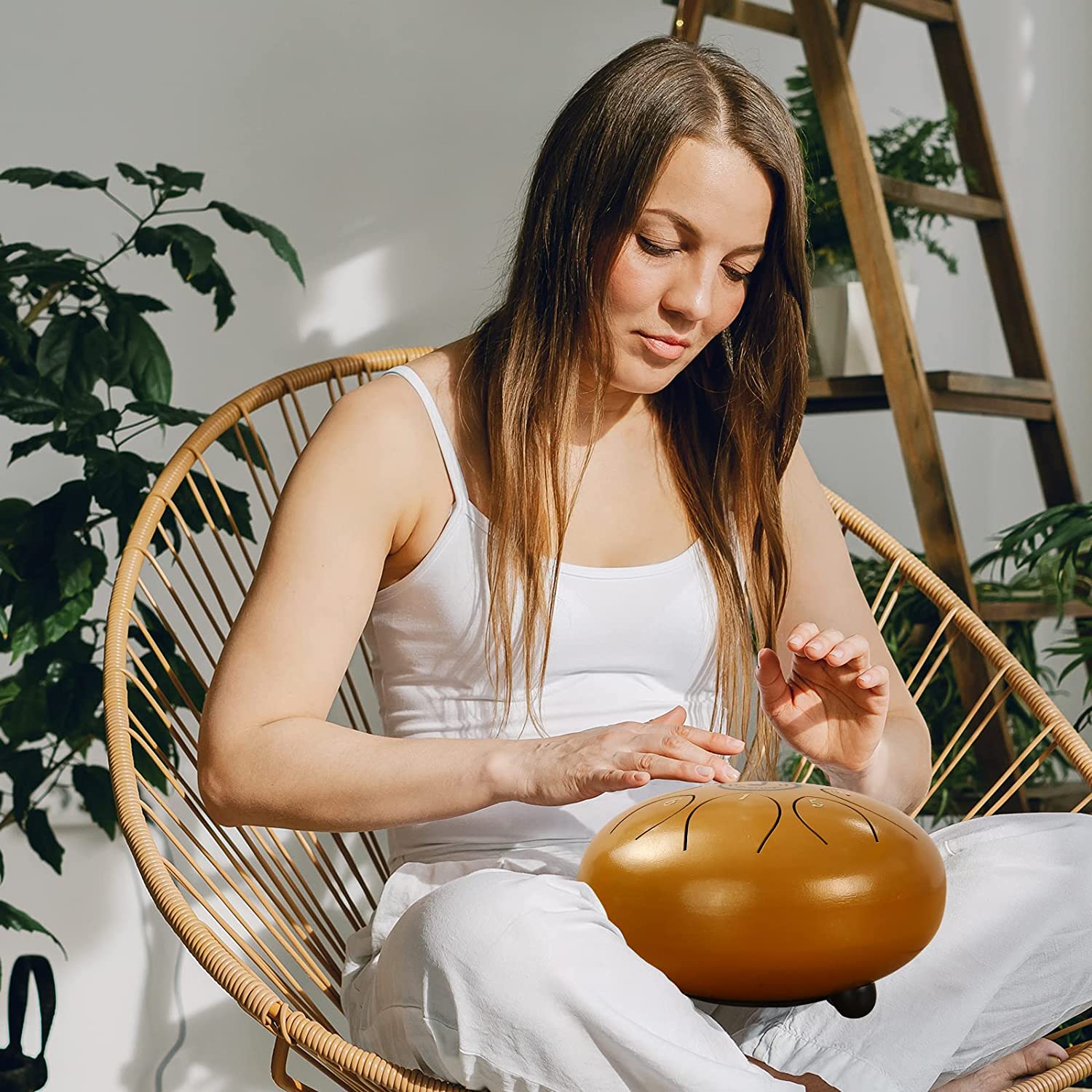 Steel Tongue Drum 8 Notes 6 Inches C-Key(Gold)