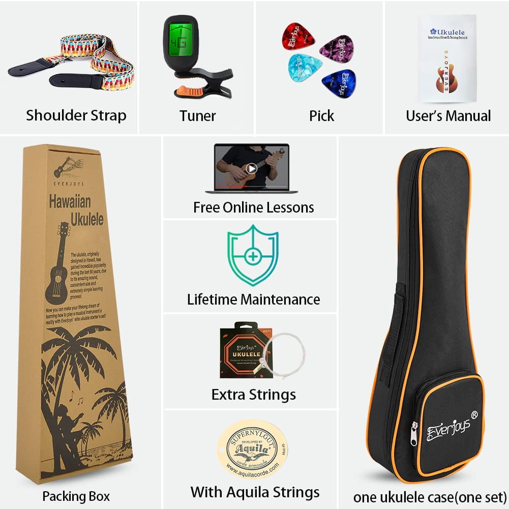 Soprano Ukulele Mahogany - 21 inch w/Case